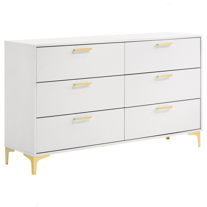 Commode rectangulaire à 6 tiroirs Karena