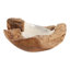 Bol en bois de teck Capiz Modern Sculptural Edge Modern