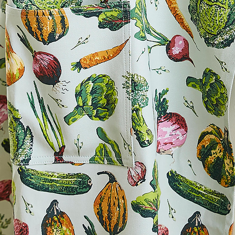 Vegetable Medley No Pattern Cotton Bib Apron