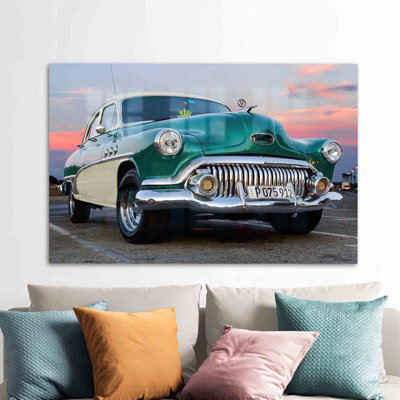 Classic Car Tempered Glass Wall Art Ideal for Those with a Passion for Vintage Automobiles