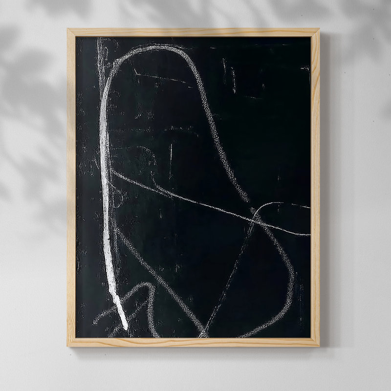 Série ABSTRACT DCxxxv - reproduction encadrée de qualité supérieure - prête à être accrochée - aucun clou requis, Naturel