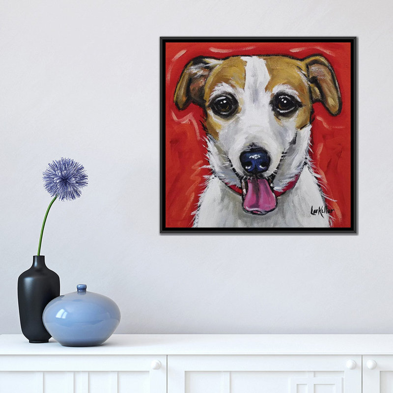 « jack olivier ginny », reproduction sur toile tendue Hippie Hound Studios, H 18 po x l 18 po x P 1,5 po, Pas de tapis