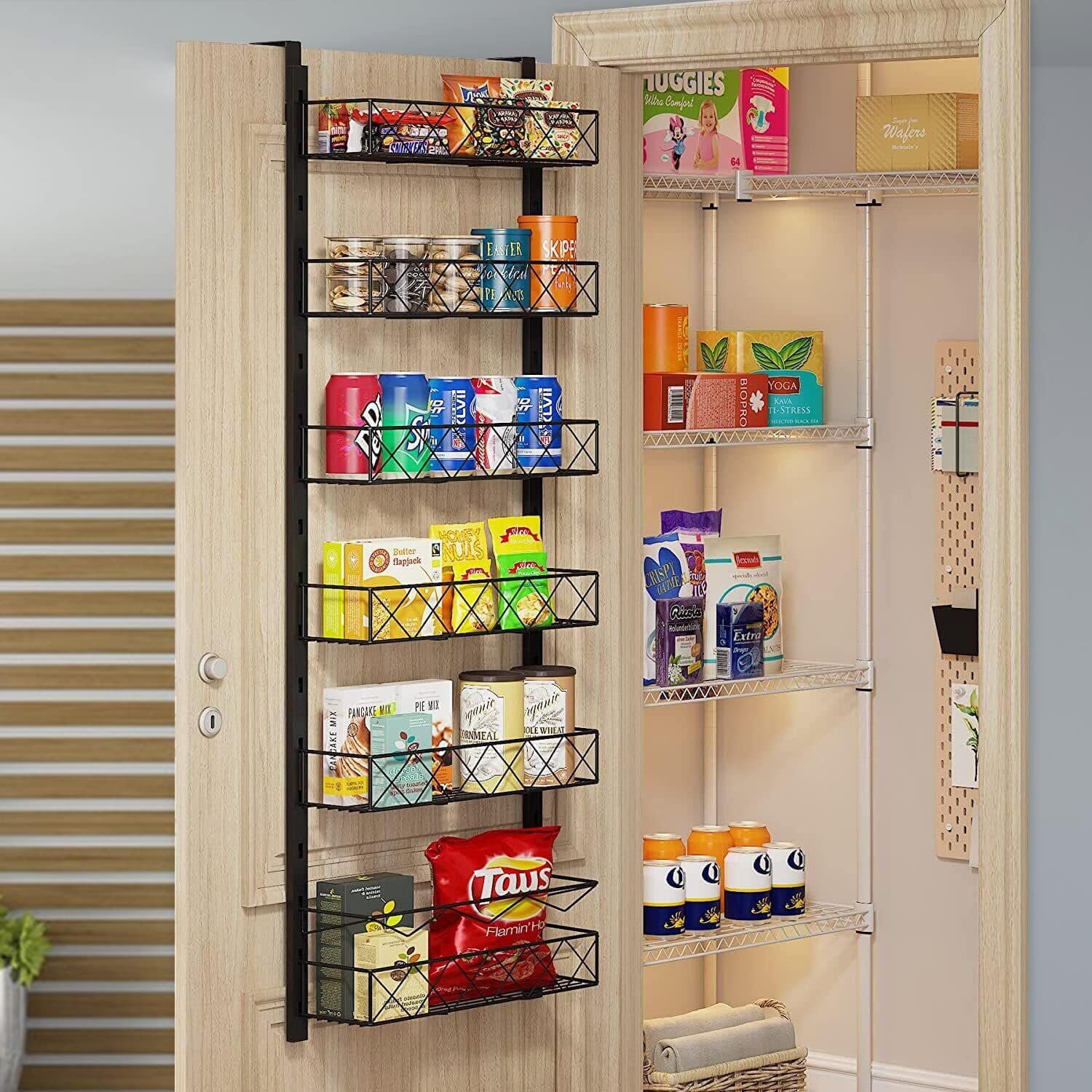 Rebrilliant 8 Tier Metal Cabinet Door Organizer, Closet Seasoning