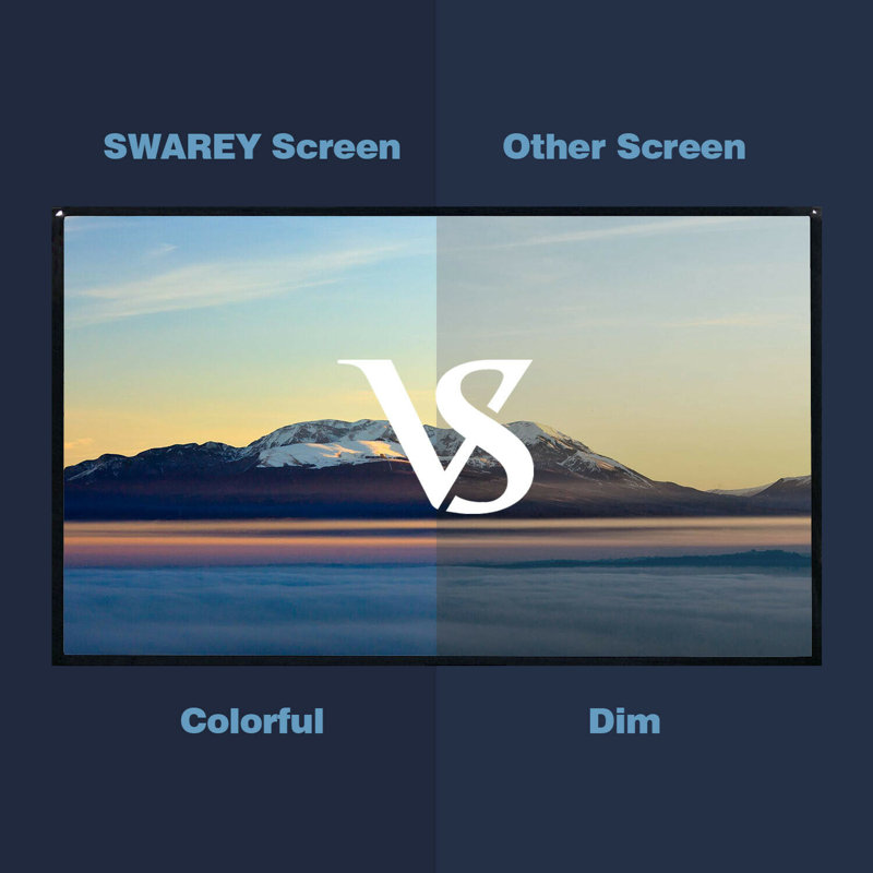 HMOREY Outdoor Portable Projector Screen Projector Screen
