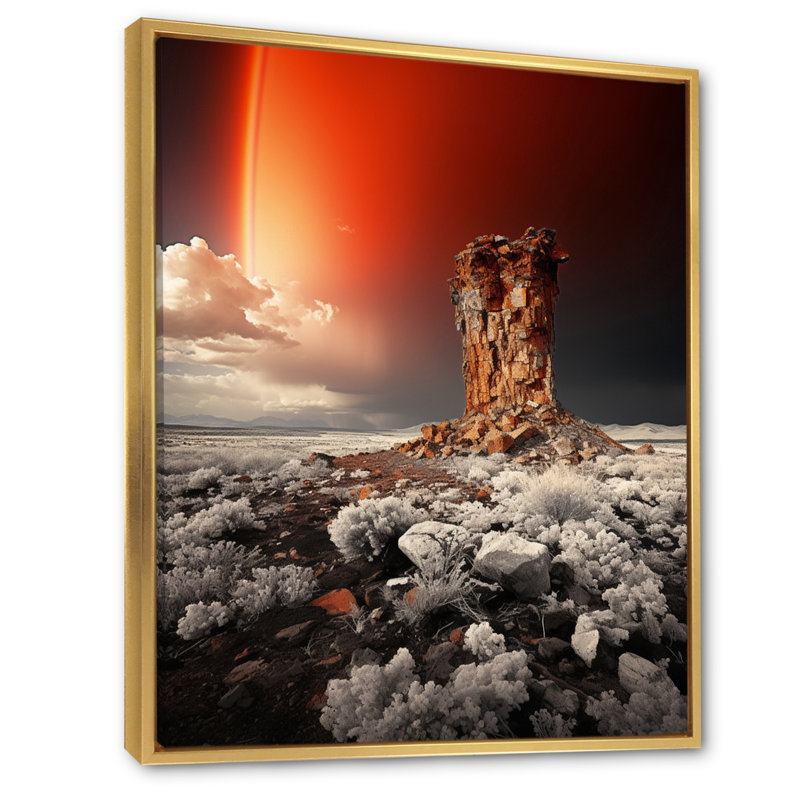 Rainbow Monochrome Euphoria - Landscape & Nature Wall Art Living Room, H 20 po x l 12 po x P 1 po, Cadre flottant doré