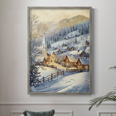 «Christmas Holiday Art Dxxiii», reproduction d'art encadrée - bois massif