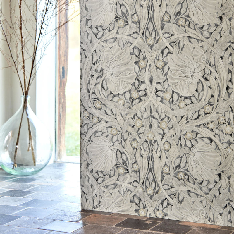 Pure Pimpernel Wallpaper, Black Ink