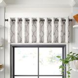 Saratoga Fretwork Print Grommet Top Single Window Valance