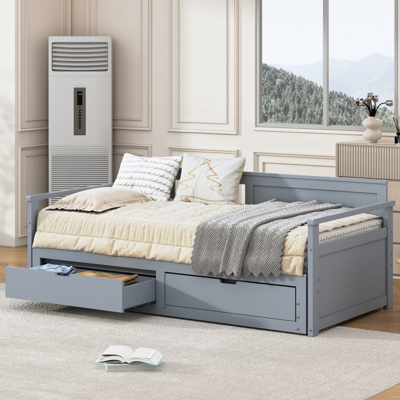 Rovario Upholstered Daybed, Grey