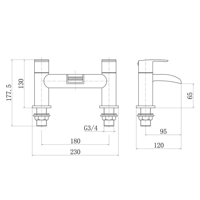 Kriner Deck Roman Tub Faucet Bath Filler