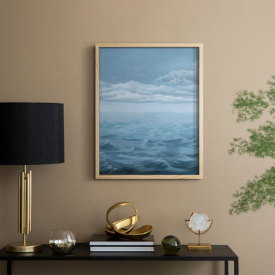 Roiling Sea II Framed Print - Solid Wood
