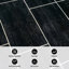 Tapis noir antidérapant Windowpane Grid-927281000