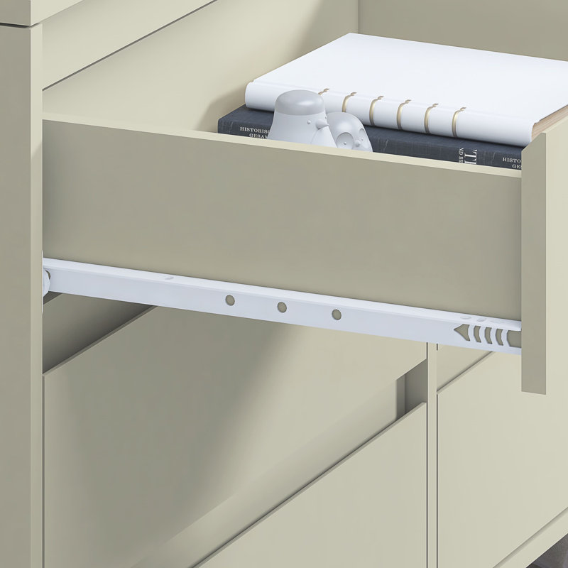 120cm W 6 - Drawer Chest of Drawers, Ivory