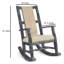 Chaise berçante, siège et dossier à coussin en bois d'acajou de style rene-106269948