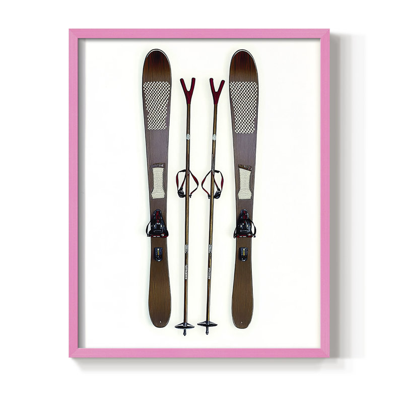 Reproduction encadrée - bois massif, Rose, H 11 po x l 9 po