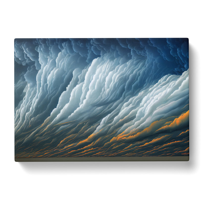 Painted Clouds - Wrapped Canvas Painting, 50cm H x 76cm W x 3cm D