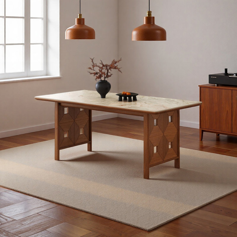 Exquisite and Unique Dining Table, H 29,52 po x L 62,99 po x l 31,49 po