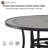 48'' Round Cast Aluminum Tile-Top Outdoor Dining Table with 2.3'' Umbrella Hole