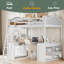 Full Wooden Loft Bed With U-Shaped Desk-1598725140