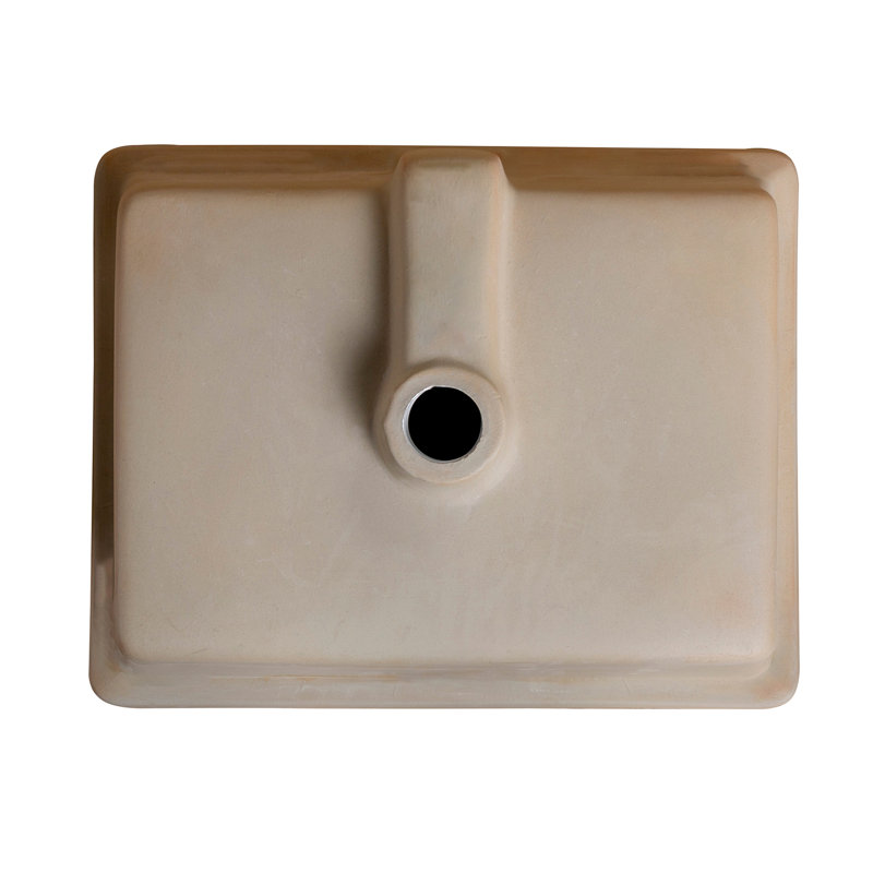 Topcraft Rectangular Undermount Ceramic Sink, White