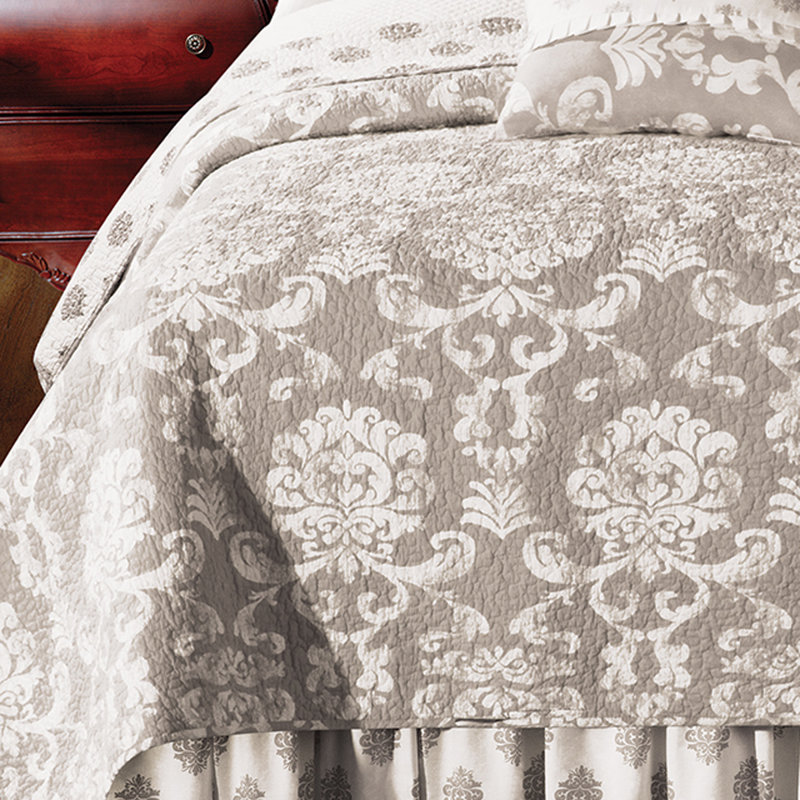 Providence Gray Cotton Reversible Quilt