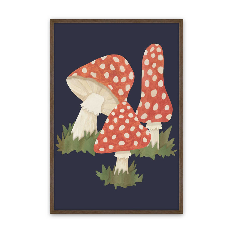 "Poison Mushroom" par Artlovepassion, reproduction d'art sur toile, H 24 po x l 18 po, Brun