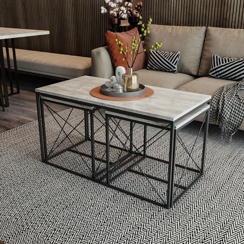 Ensemble de tables basses, Gris clair