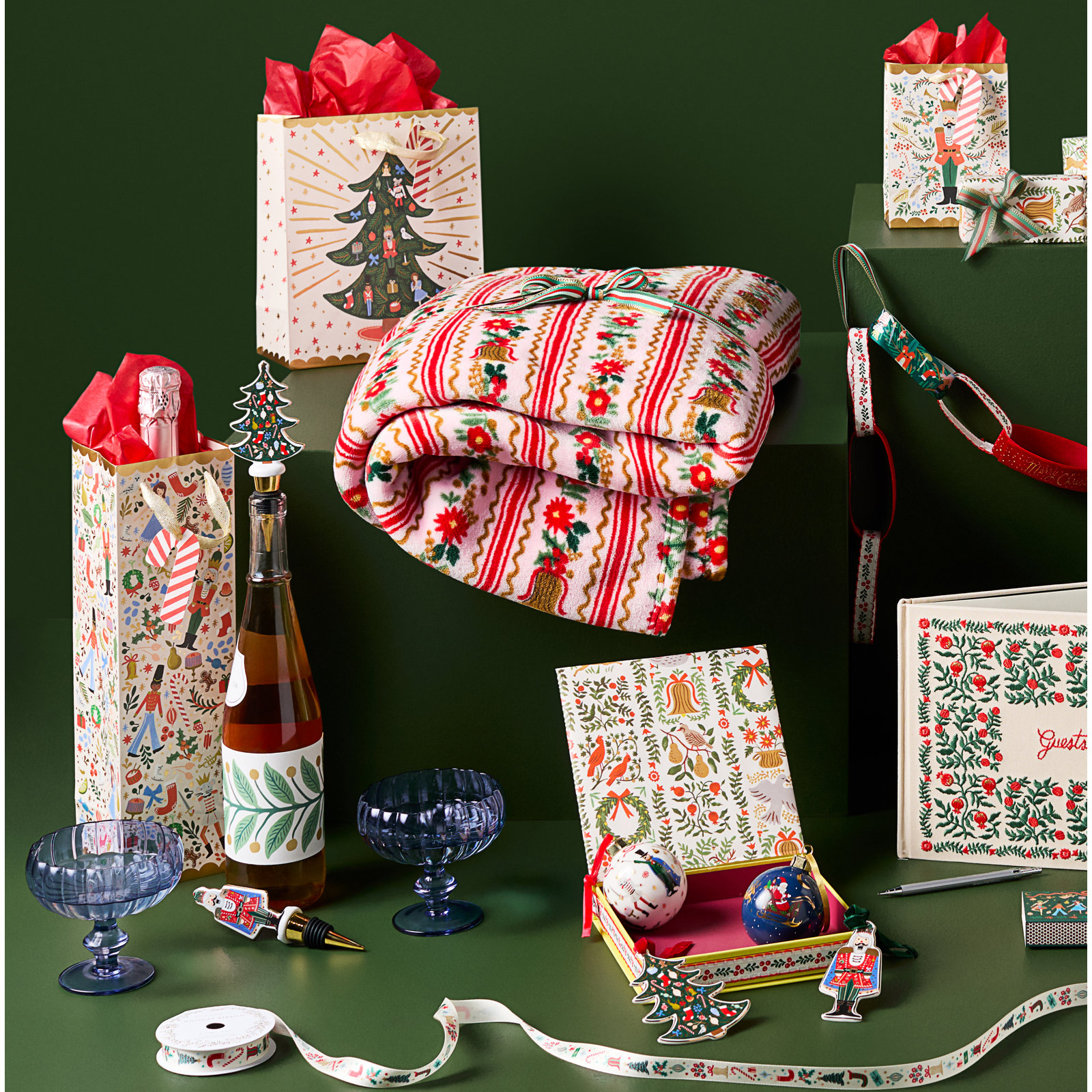 Holly Jolly Throw Blanket