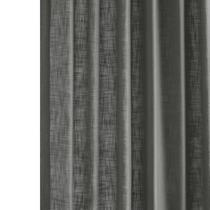 Clem Heavy Faux Linen Light Filtering Curtains For Bedroom & Living Room Curtains - Single Panel Drapes, 50" W x 96" L