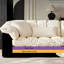 Causeuse-coussin modulaire en chenille noir crème
