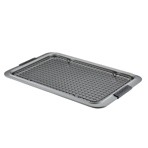 Anolon Advanced Bakeware 14 x 16 Nonstick Cookie Sheet with Silicone  Grips Gray
