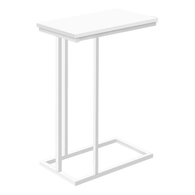 Accent Table, C-Shaped, End, Side, Snack, Living Room, Bedroom, Laminate, Metal