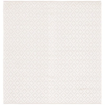 Bareen Geometric Handmade Tufted Wool/Cotton Area Rug in Ivory