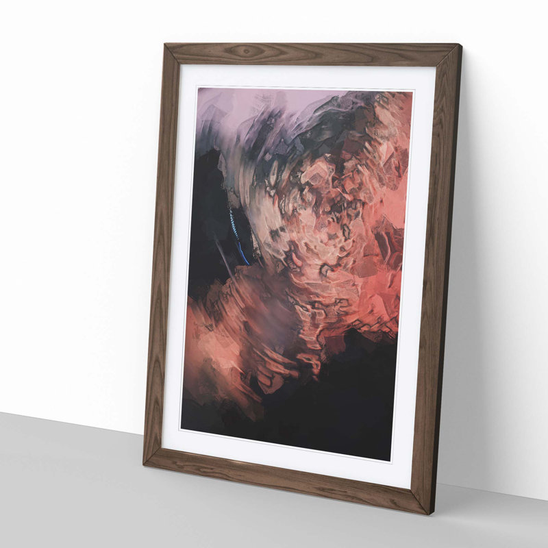 The Swirl in Abstract - Framed Print, Walnut, 60cm H x 40cm W x 2cm D