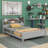 Caysi Wood Full Size Platform Bed with Built-in LED Light-48014204