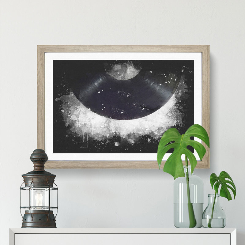 A Vinyl Record - Framed Print, 62cm H x 87cm W x 2cm D, Oak Framed
