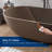 MEDUNJESS 59'' Freestanding Tub Solid Surface Freestanding Soaking Bathtub-121599997