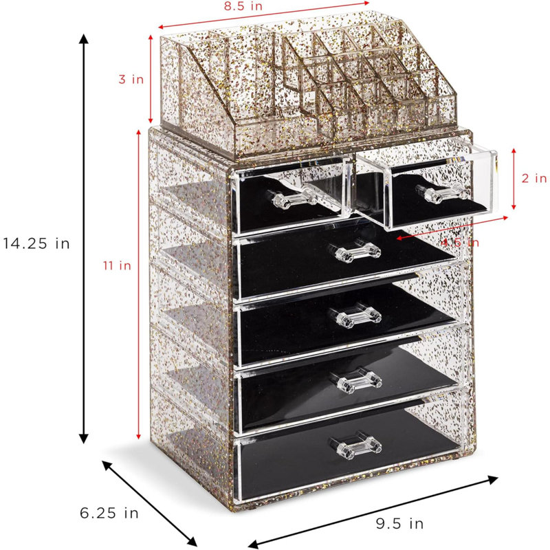 Organisateur de maquillage en plastique Kerin