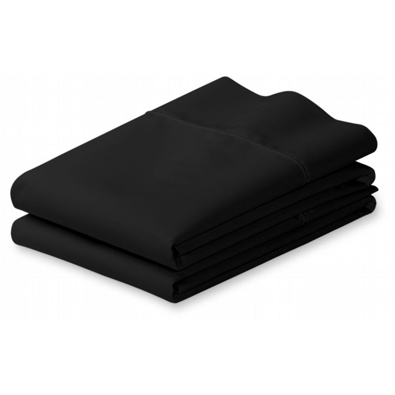 Taies d'oreiller 100% coton, Taie d'oreiller taille très grand, Noir