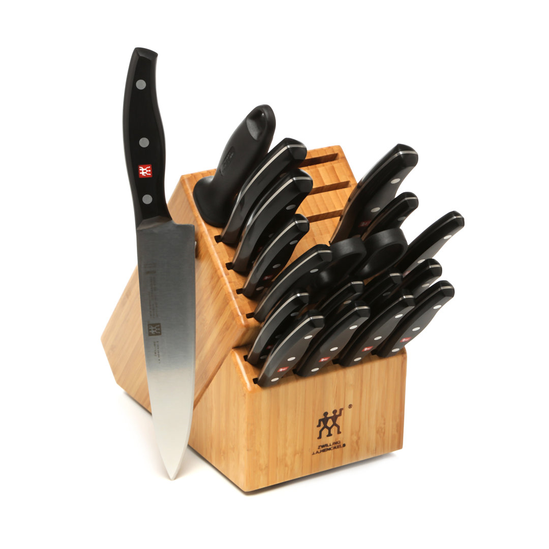 ZWILLING Twin Signature 19-Piece German Knife Set with Block, Made in Company-Owned German Factory with Special Formula Steel perfected for almost 300 Years Hand Crafted In Germany ZWILLING J.A. Henckels