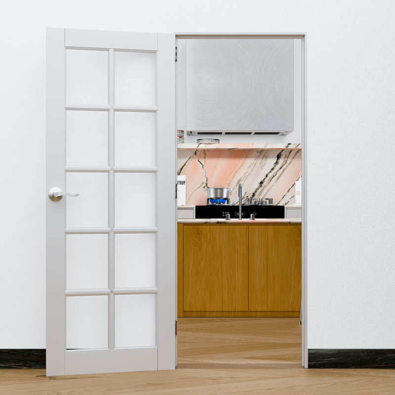 Portes intérieures en panneau de fibres à densité moyenne avec poignées, quincaillerie non incluse., 24 po x 80 po