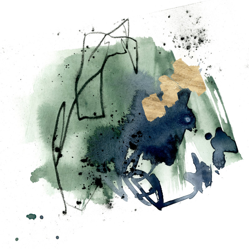 Green Splash Abstract II by Jennifer Paxton Parker - No Frame Print on Canvas, 76cm H x 76cm W x 3.8cm D