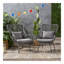 Chaise de patio en osier avec coussins Tapscott (ensemble de 2)-145943669