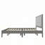 Lit plateforme tapissier en bois massif-502440110