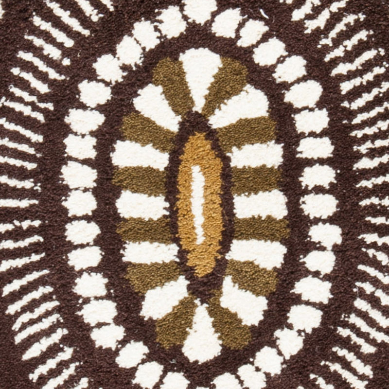 Kouerga Hand Tufted Wool Oriental Rug, Square 7'
