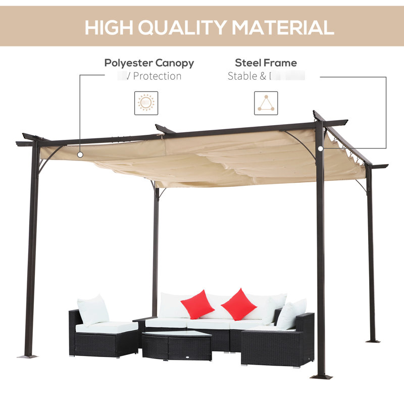Abat-jour de patio en métal 11,5 'X Pergola