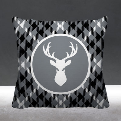 Houndstooth Outdoor Reversible Throw Pillow