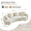 Causeuse 99,61 po en polaire 4 places - Structure en bois massif capacité de 1000 lb, 4 coussins décoratifs gratuits et coussins amovibles pour les salons familiaux