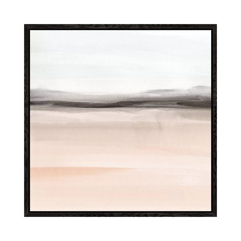 Watercolor Landscape IX by Nouveau Prints - Painting on Canvas, 45.72cm H x 45.72cm W x 3.81cm D, Black Framed
