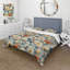 Jardin floral bleu et blanc Boho - ensemble de housse de couette floral - microfibre de polyester-1137930537